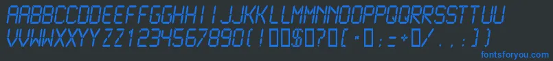 LCDM2N   Font – Blue Fonts on Black Background