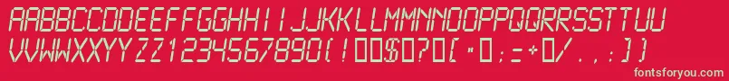 LCDM2N   Font – Green Fonts on Red Background