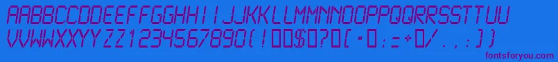 LCDM2N   Font – Purple Fonts on Blue Background