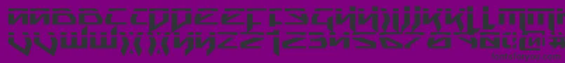 Шрифт Snubfighterp – чёрные шрифты на фиолетовом фоне