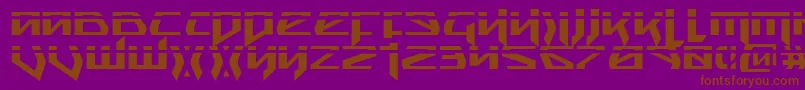 Snubfighterp Font – Brown Fonts on Purple Background