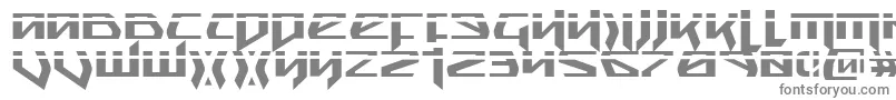 Snubfighterp-fontti – harmaat kirjasimet valkoisella taustalla