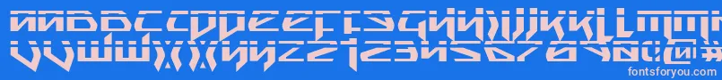 Snubfighterp Font – Pink Fonts on Blue Background