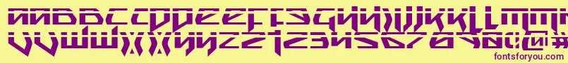 Snubfighterp Font – Purple Fonts on Yellow Background
