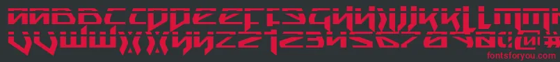 Snubfighterp-Schriftart – Rote Schriften auf schwarzem Hintergrund