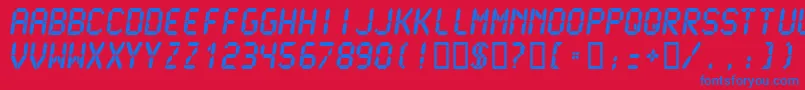 LCDM2U   Font – Blue Fonts on Red Background