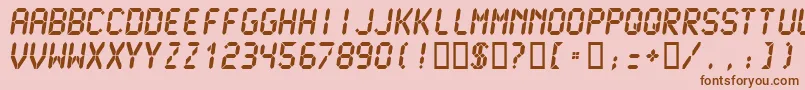 LCDM2U   Font – Brown Fonts on Pink Background