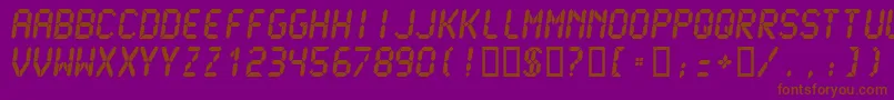 LCDM2U   Font – Brown Fonts on Purple Background