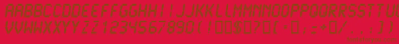 LCDM2U   Font – Brown Fonts on Red Background