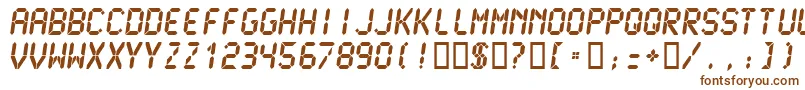 LCDM2U   Font – Brown Fonts on White Background