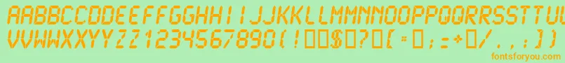 LCDM2U   Font – Orange Fonts on Green Background
