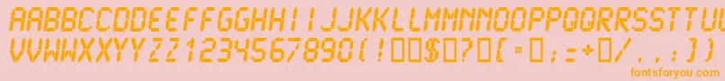LCDM2U   Font – Orange Fonts on Pink Background