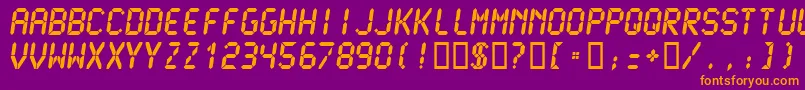 LCDM2U   Font – Orange Fonts on Purple Background