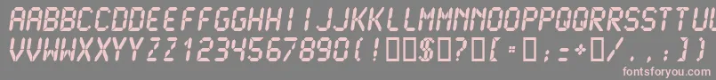 LCDM2U   Font – Pink Fonts on Gray Background