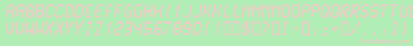 LCDM2U   Font – Pink Fonts on Green Background