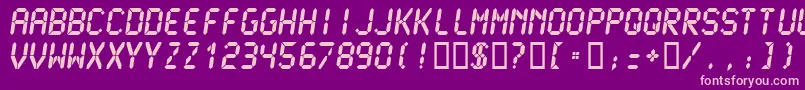 LCDM2U   Font – Pink Fonts on Purple Background