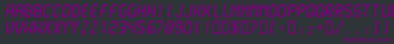 LCDM2U   Font – Purple Fonts on Black Background
