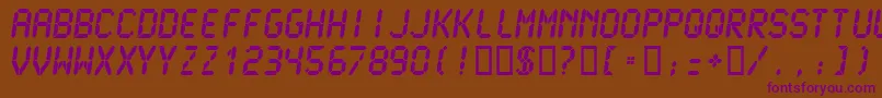 LCDM2U   Font – Purple Fonts on Brown Background