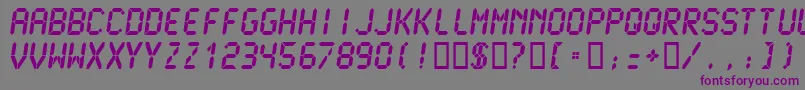LCDM2U   Font – Purple Fonts on Gray Background