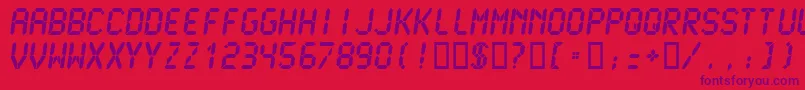 LCDM2U   Font – Purple Fonts on Red Background