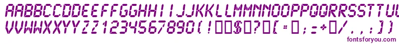 LCDM2U   Font – Purple Fonts on White Background