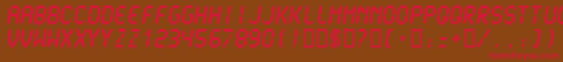 LCDM2U   Font – Red Fonts on Brown Background