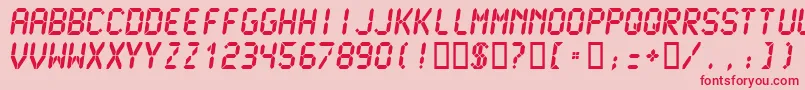 LCDM2U   Font – Red Fonts on Pink Background
