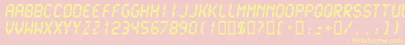 LCDM2U   Font – Yellow Fonts on Pink Background