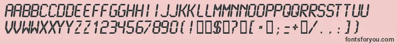 LCDMB    Font – Black Fonts on Pink Background