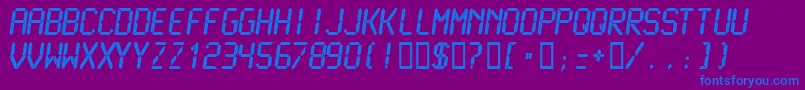 LCDMB    Font – Blue Fonts on Purple Background