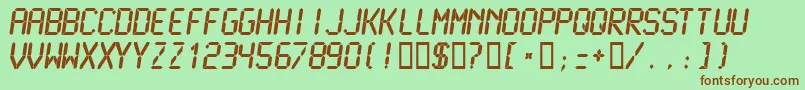 LCDMB    Font – Brown Fonts on Green Background