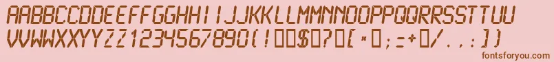 LCDMB    Font – Brown Fonts on Pink Background