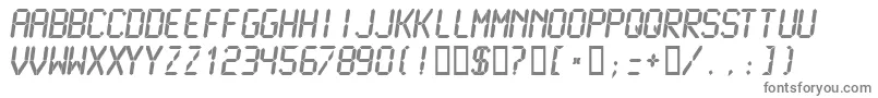 フォントLCDMB    – 白い背景に灰色の文字
