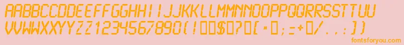 LCDMB    Font – Orange Fonts on Pink Background