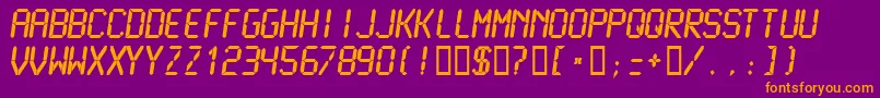 LCDMB    Font – Orange Fonts on Purple Background