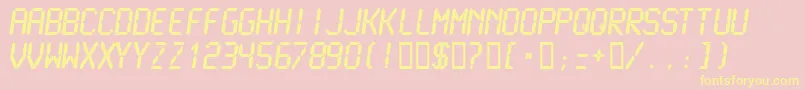 LCDMB    Font – Yellow Fonts on Pink Background