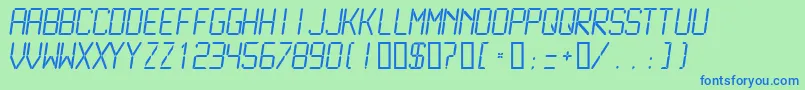LCDML    Font – Blue Fonts on Green Background