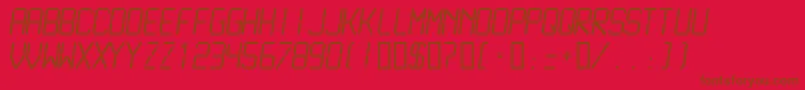 LCDML    Font – Brown Fonts on Red Background