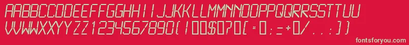 LCDML    Font – Green Fonts on Red Background