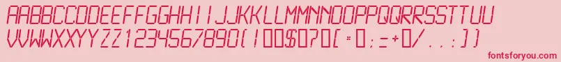 Шрифт LCDML    – красные шрифты на розовом фоне