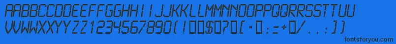 LCDMN    Font – Black Fonts on Blue Background