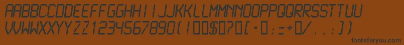 LCDMN    Font – Black Fonts on Brown Background