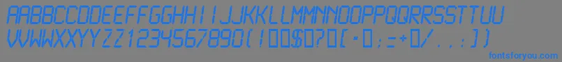 LCDMN    Font – Blue Fonts on Gray Background