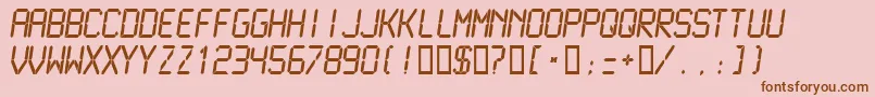 LCDMN    Font – Brown Fonts on Pink Background