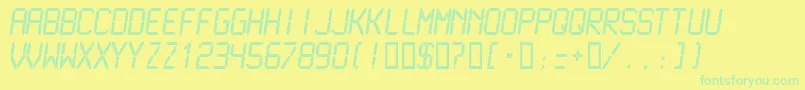 LCDMN    Font – Green Fonts on Yellow Background