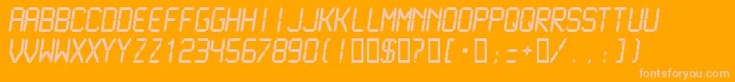 LCDMN    Font – Pink Fonts on Orange Background