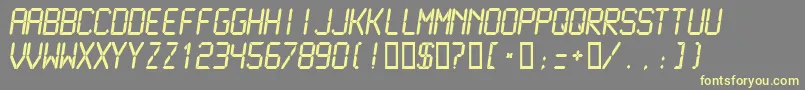 LCDMN    Font – Yellow Fonts on Gray Background