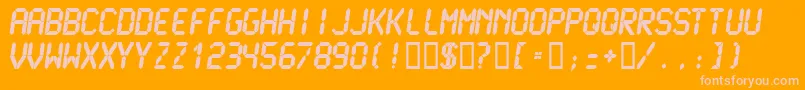 LCDMU    Font – Pink Fonts on Orange Background