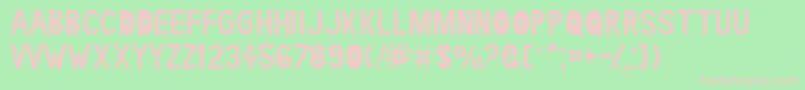 ldr kaet Font – Pink Fonts on Green Background