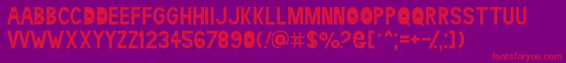 ldr kaet Font – Red Fonts on Purple Background